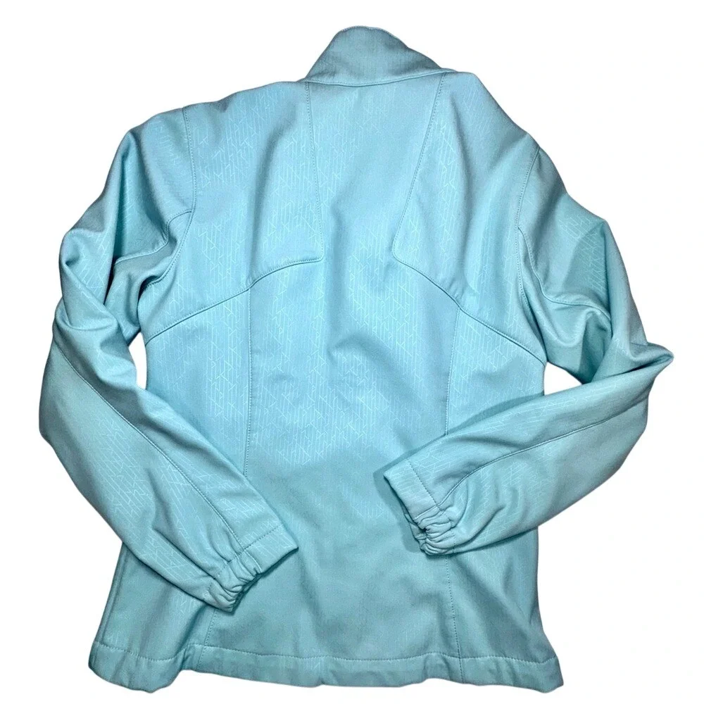Eddie‎ Bauer Baby Blue Softshell Jacket Zip Up Lightweight Outdoor Women's Small